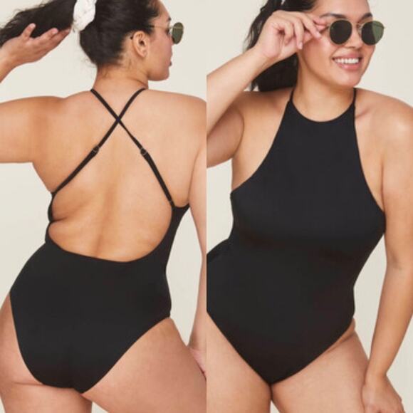 Andie Swim The Asbury One-Piece High Neck Adjustable Swimsuit S Small New - Picture 1 of 10